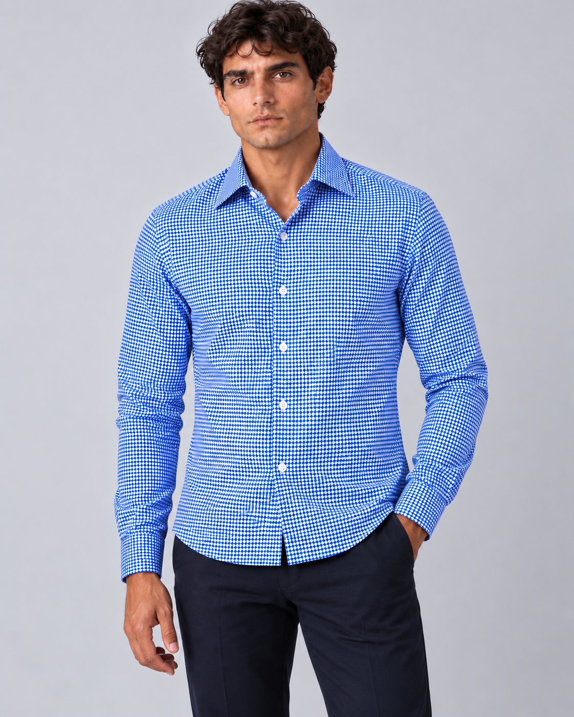 Camicia Michel point azzurro