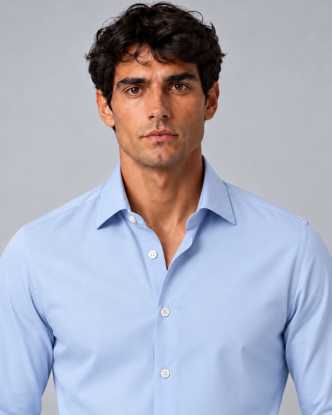 Camicia azzurro non stiro