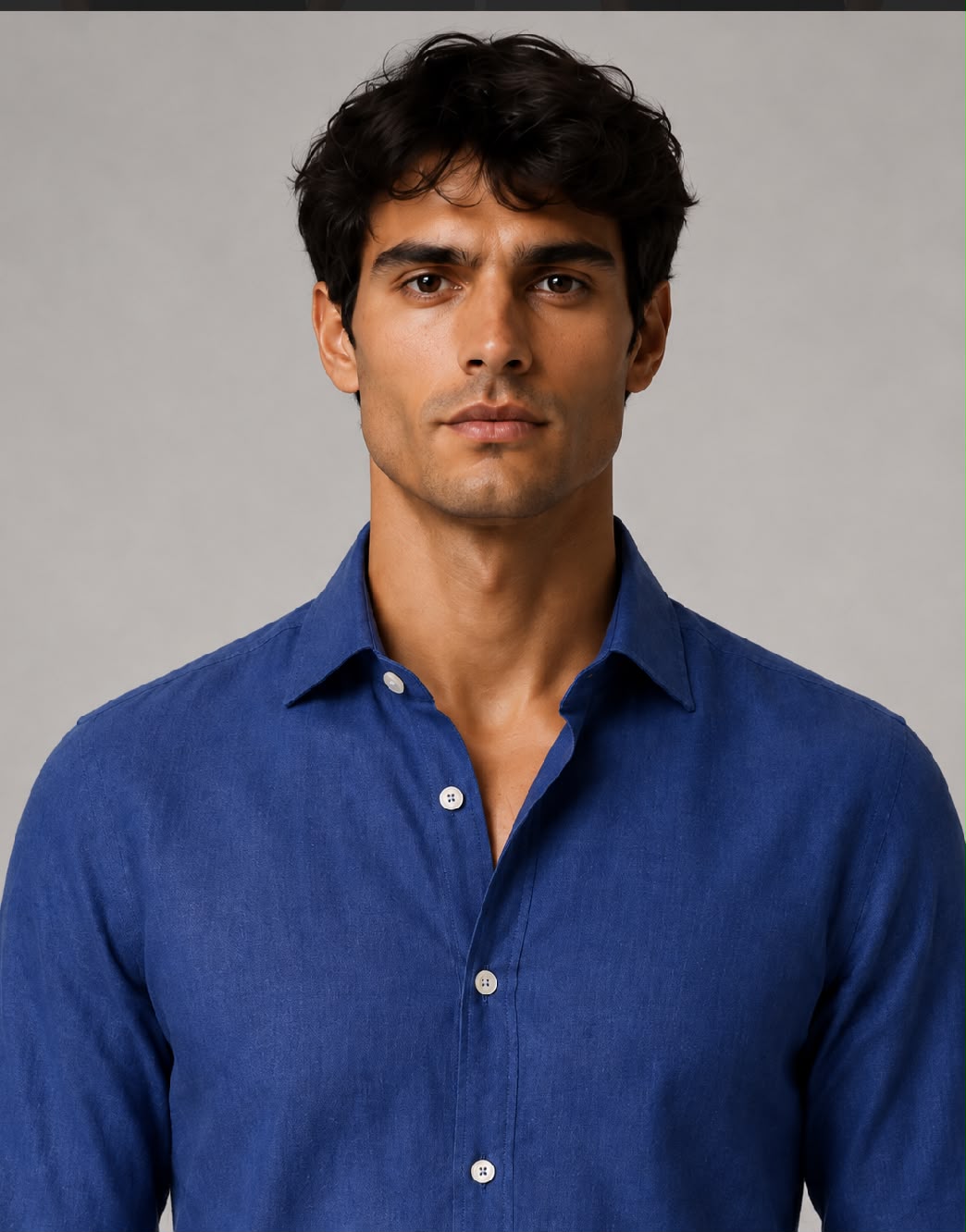 Camicia Lino Blu