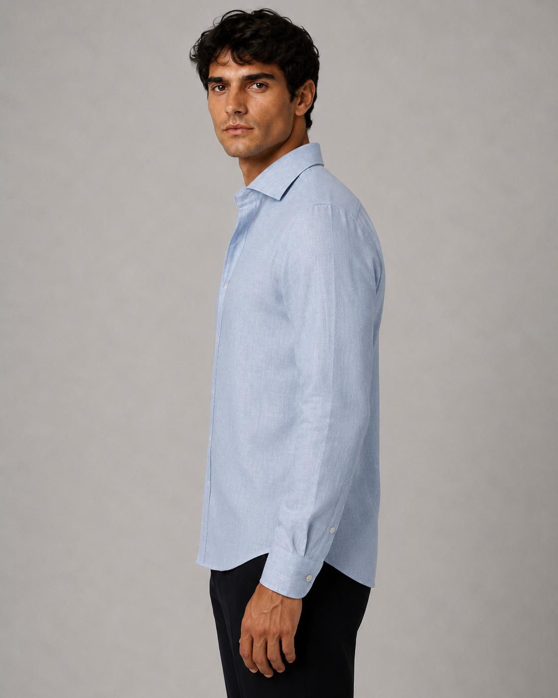 Camicia Lino azzurra
