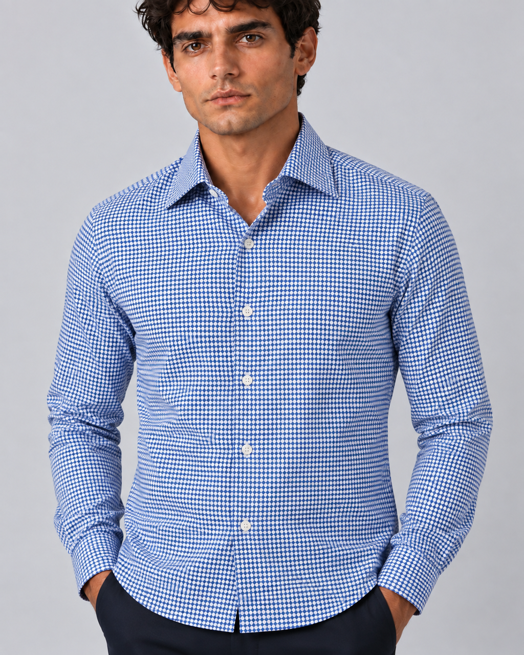 Camicia Michel point azzurro