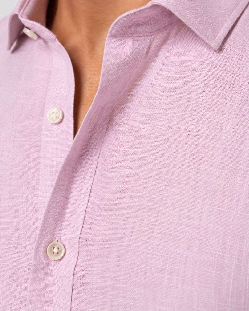 Camicia Lino rosa