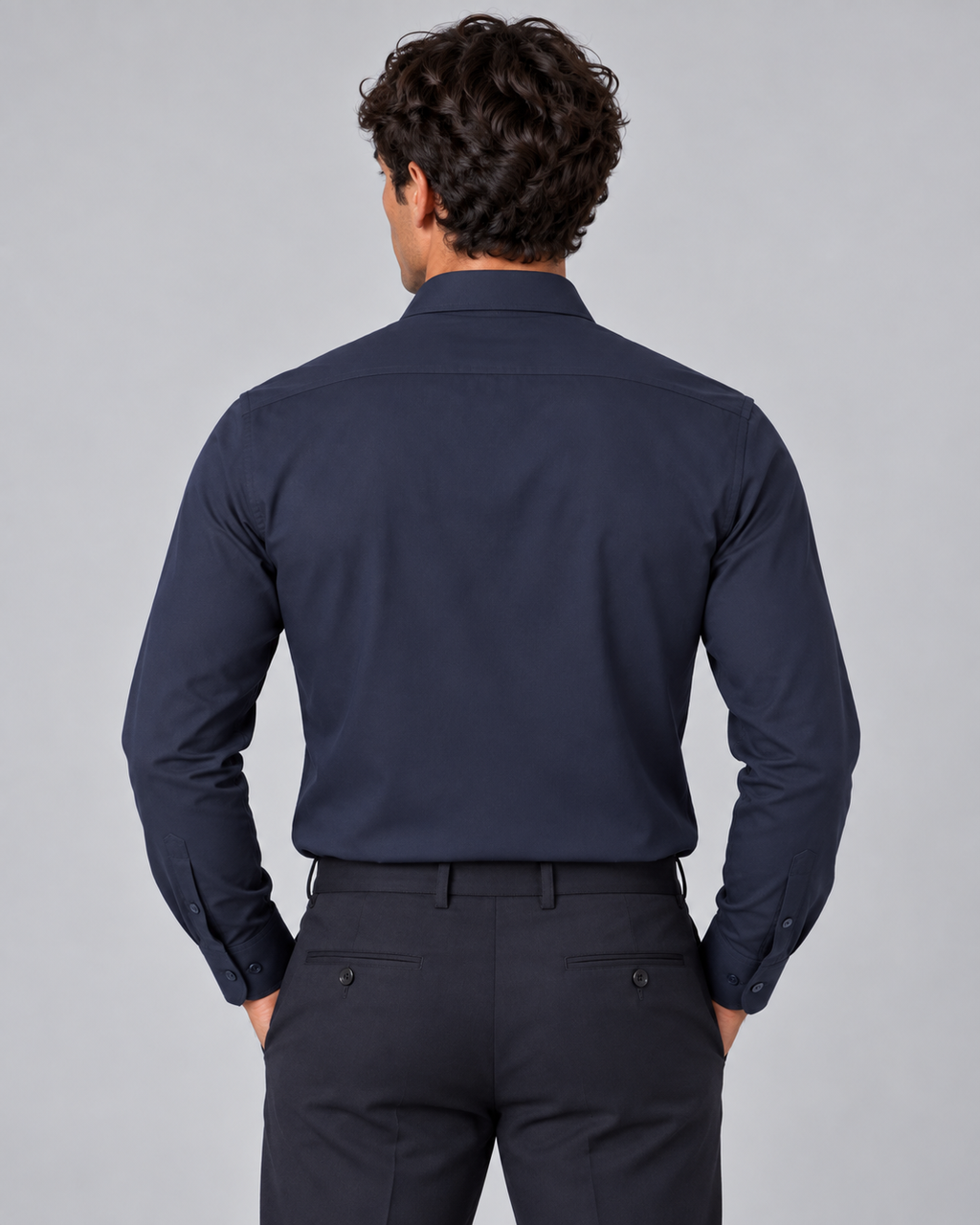 Camicia blu non stiro regular