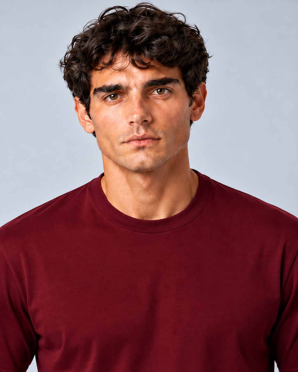 T-shirt  in Filo di Scozia bordeaux