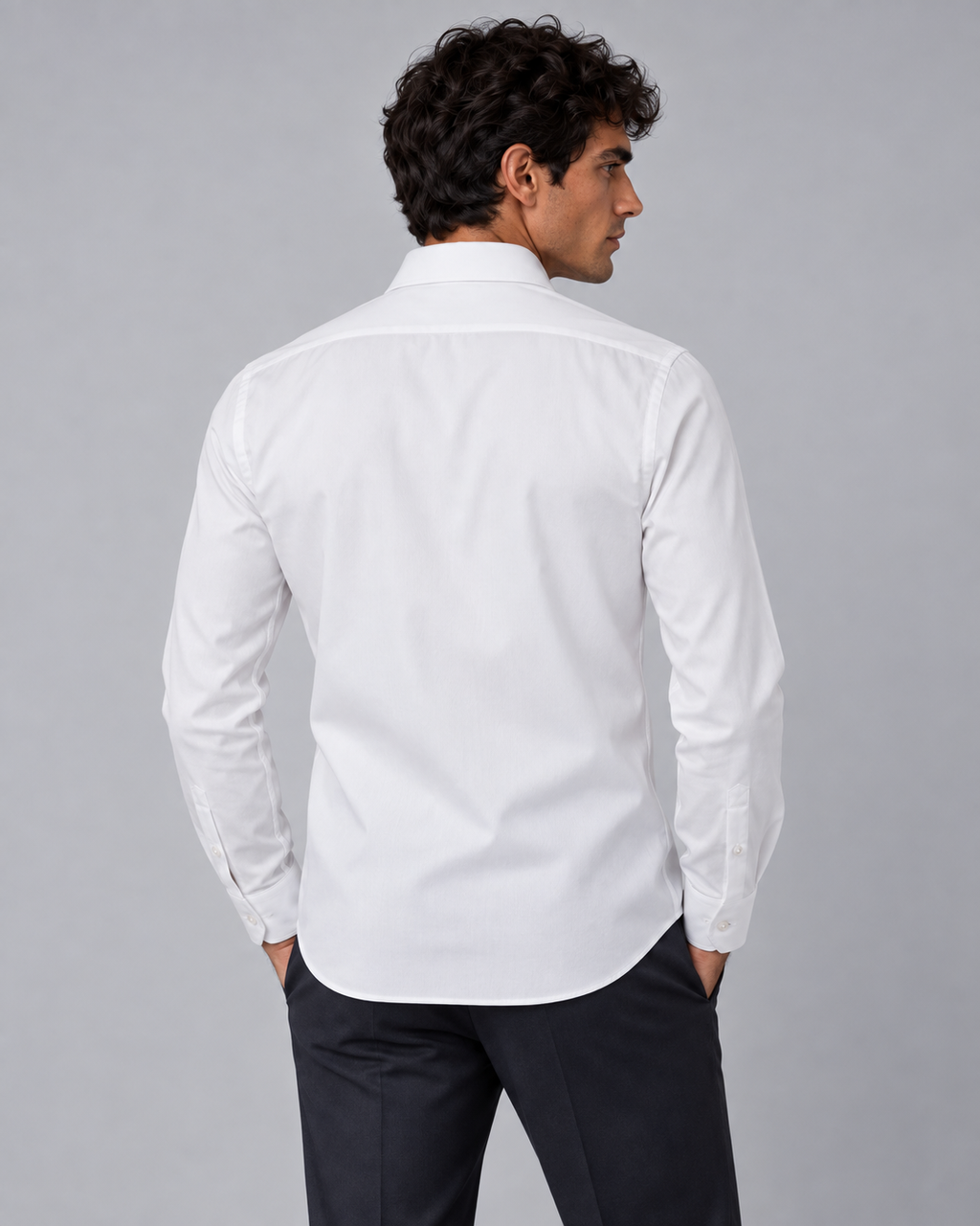 Camicia bianca non stiro regular