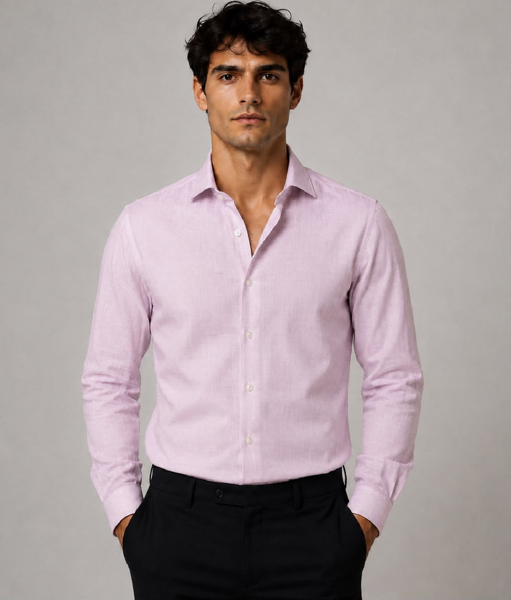 Camicia Lino rosa