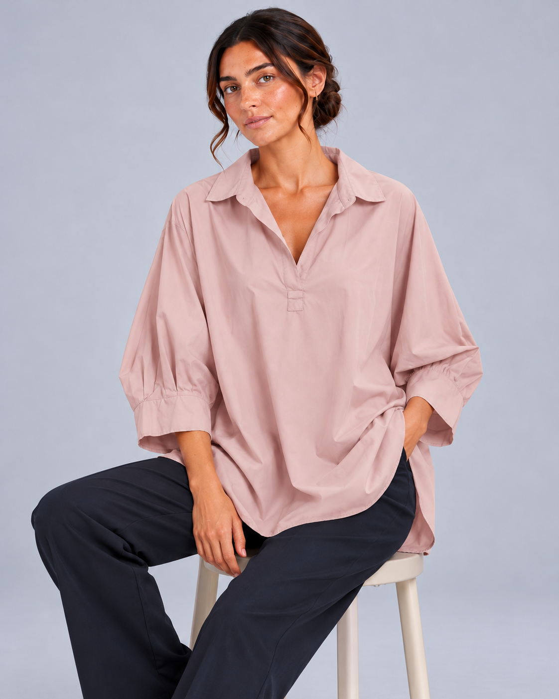 Blusa rosa antico