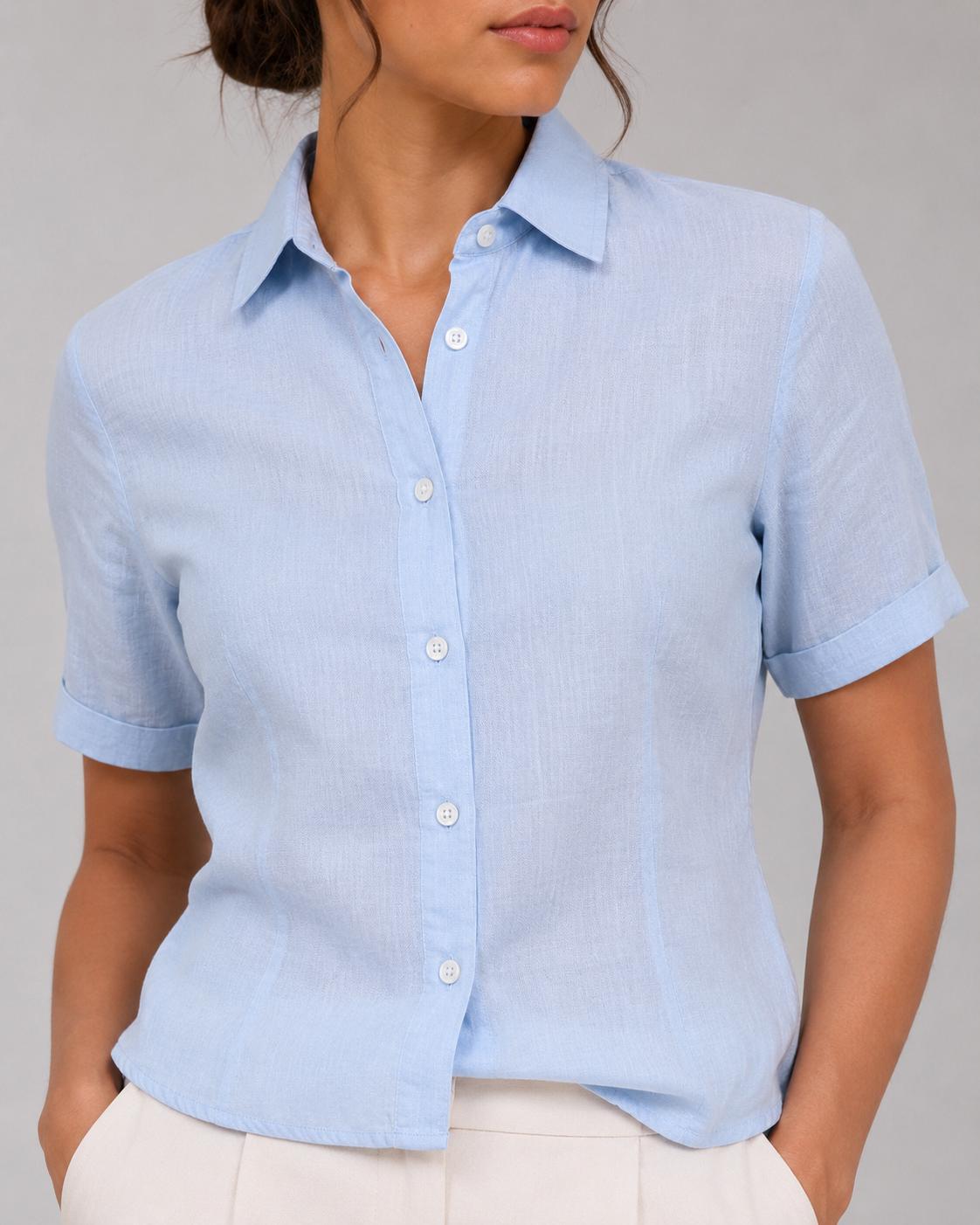 Camicia Lino azzurra