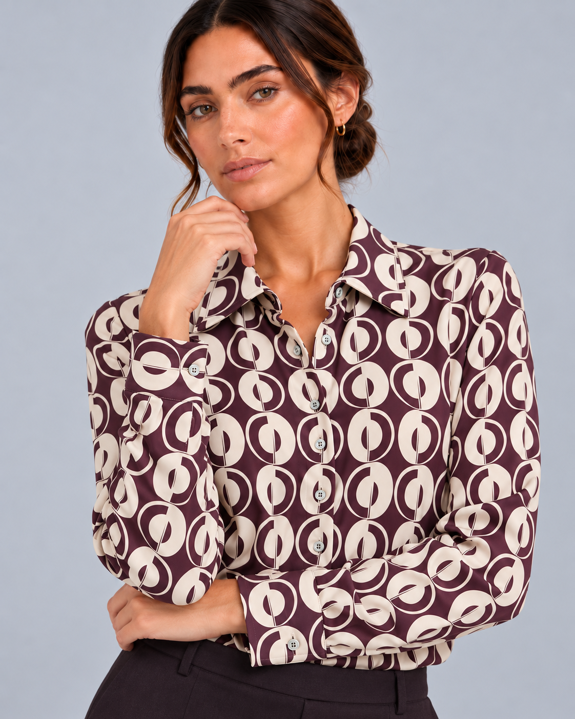 Camicia non stiro choccolate