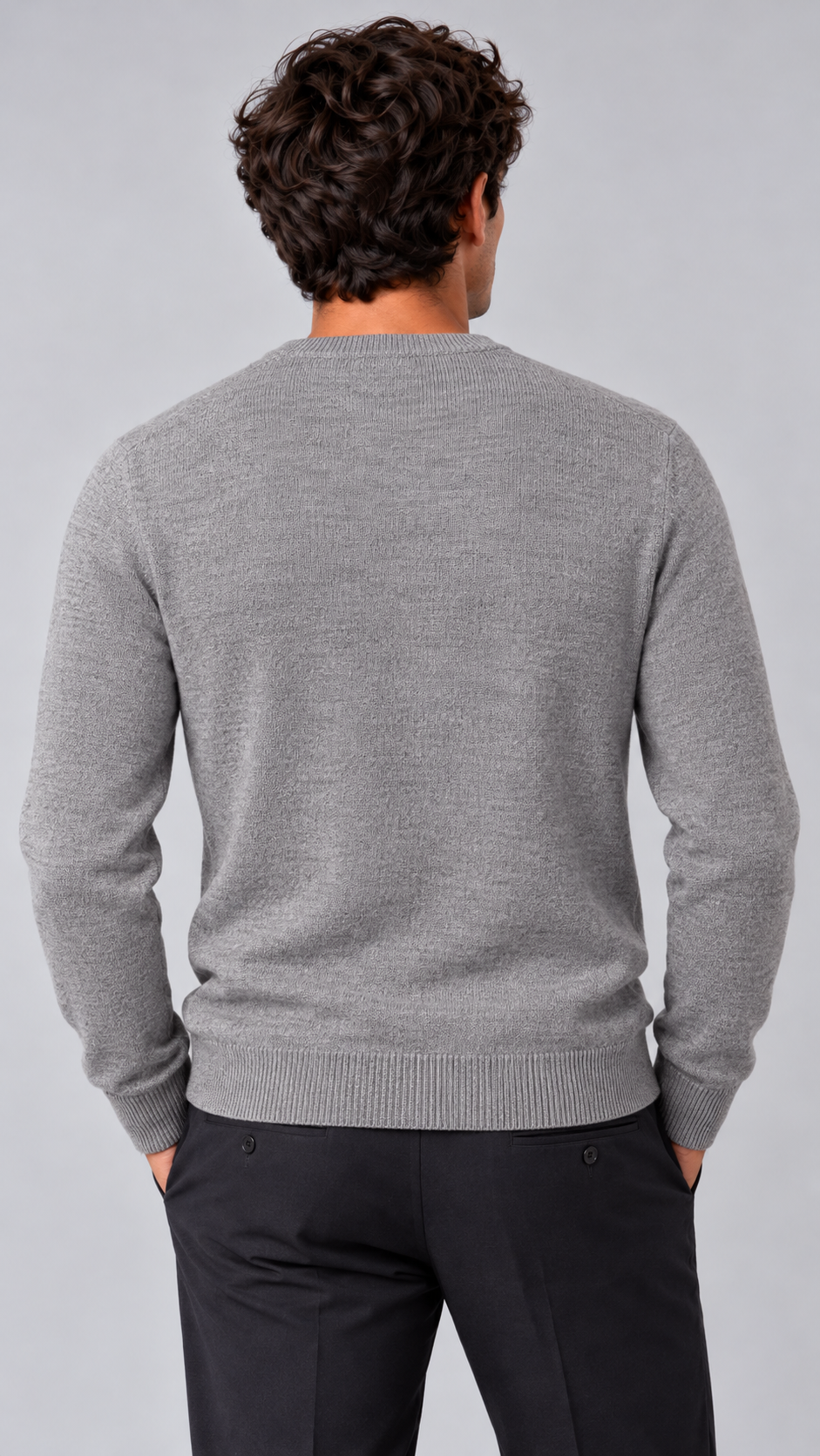 Maglia in lana merino grigio
