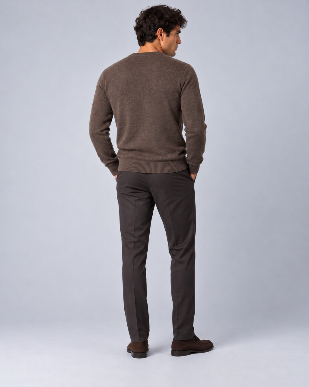 Maglia in lana merino marrone