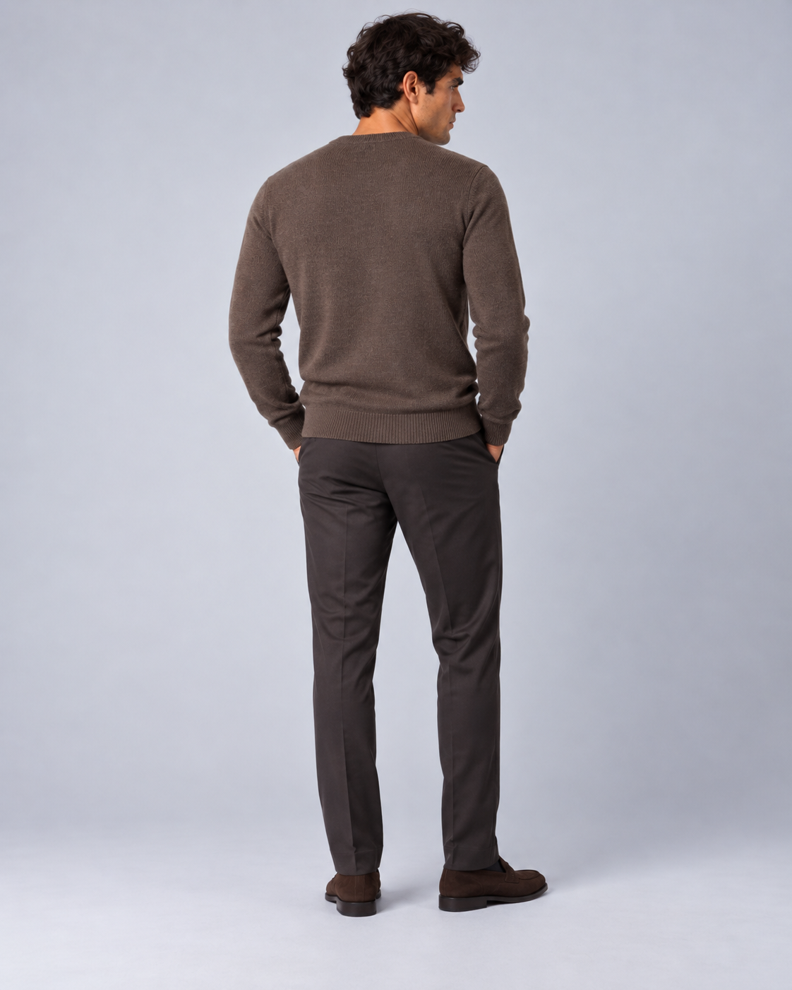 Maglia in lana merino marrone