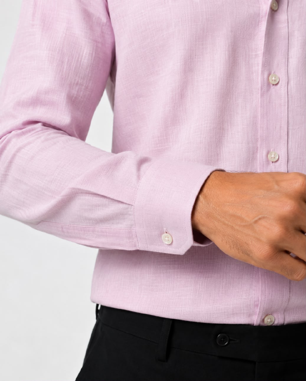Camicia Lino rosa