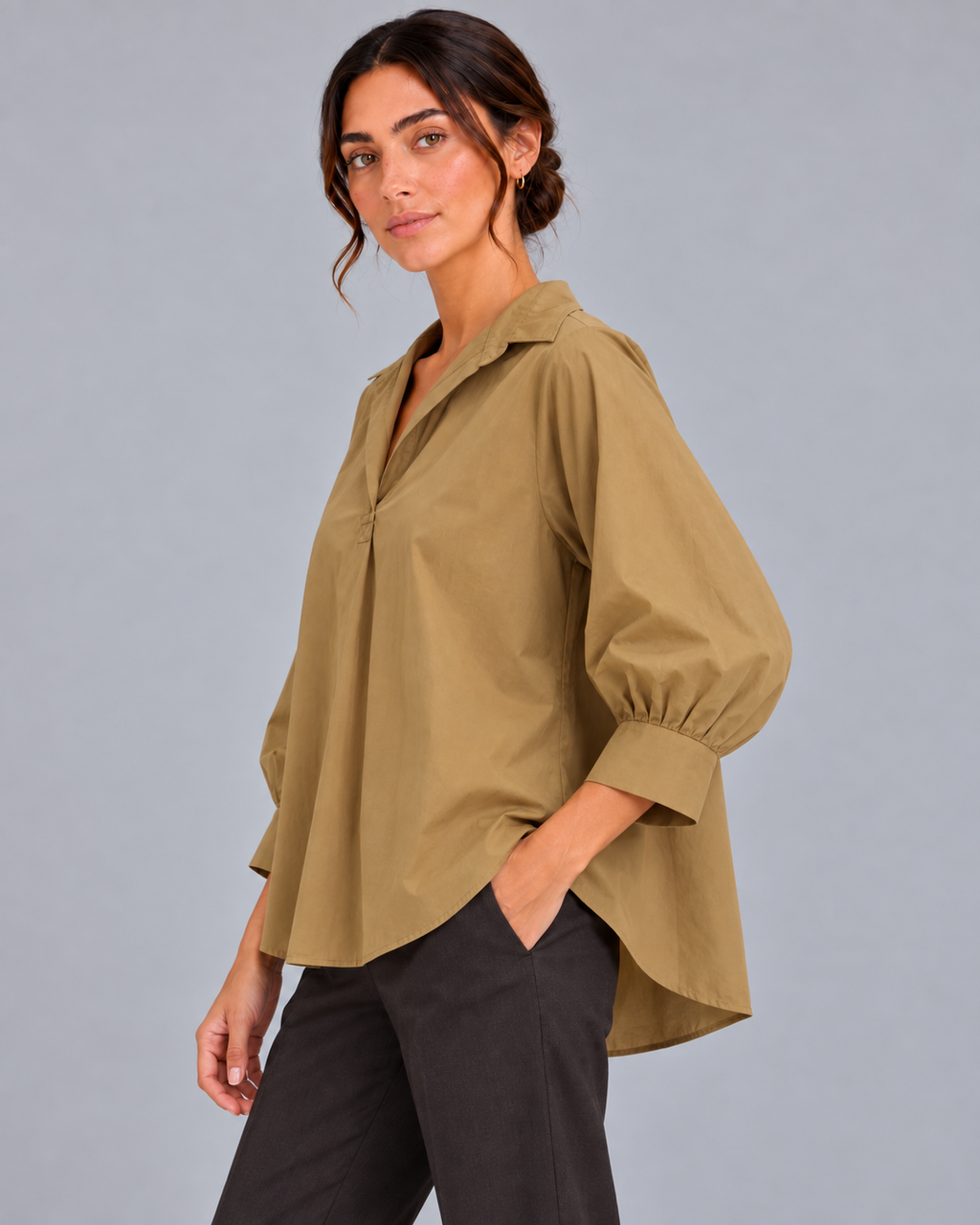 Blusa tabacco cotone