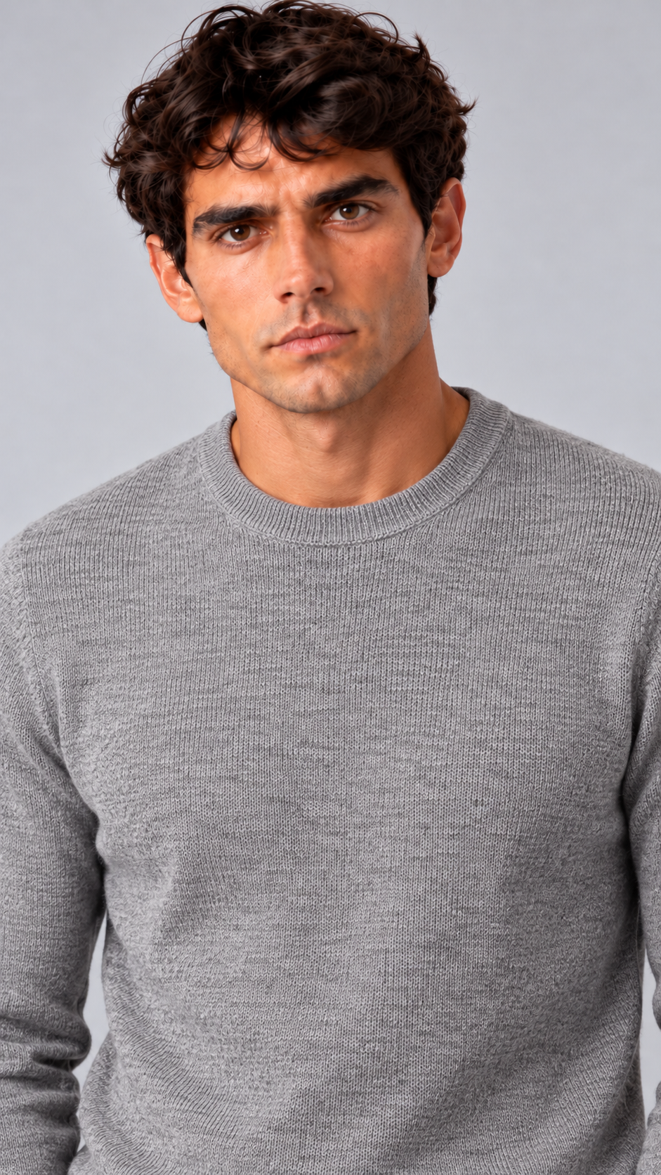 Maglia in lana merino grigio