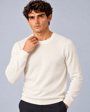 Maglia in lana merino bianco