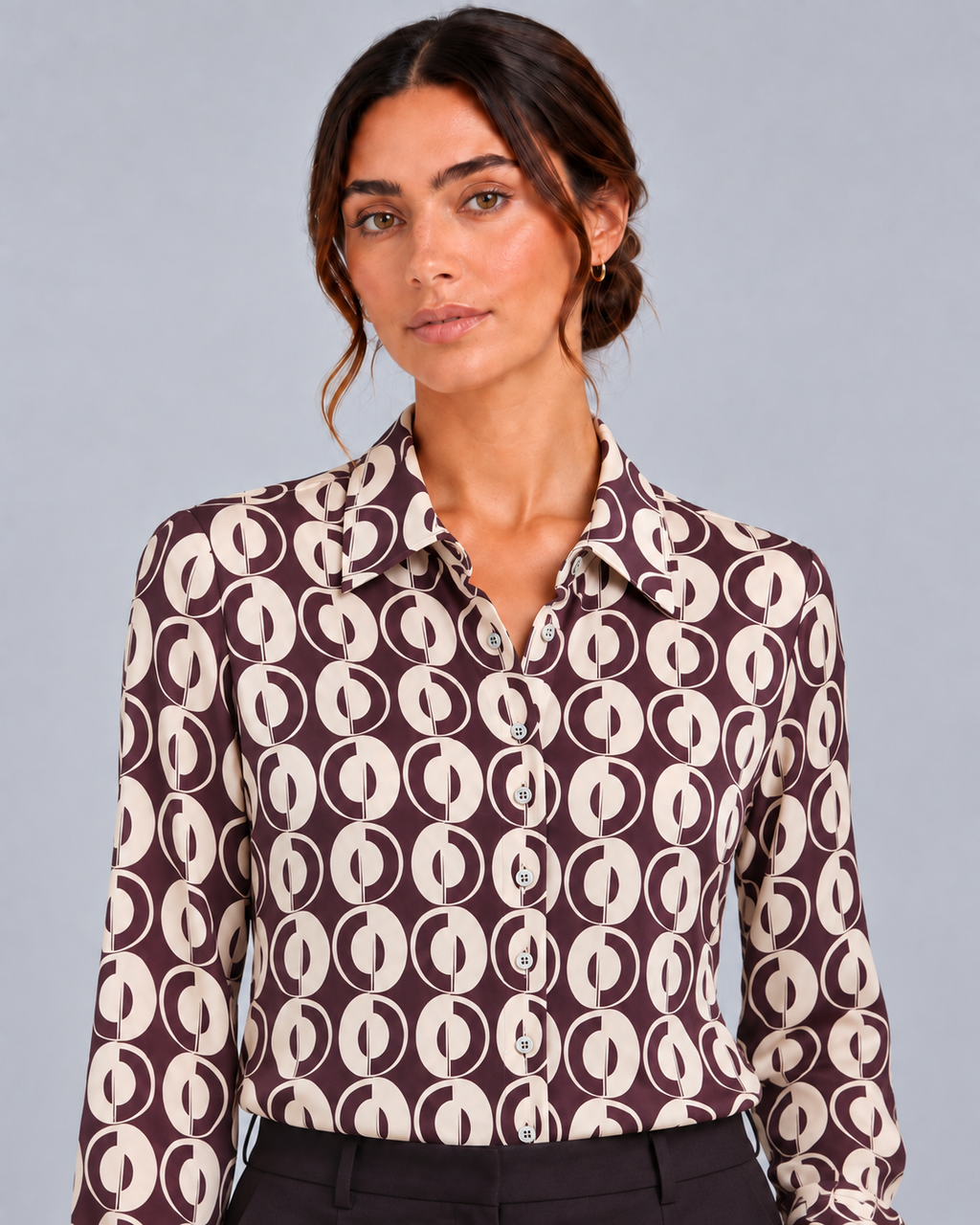 Camicia non stiro choccolate